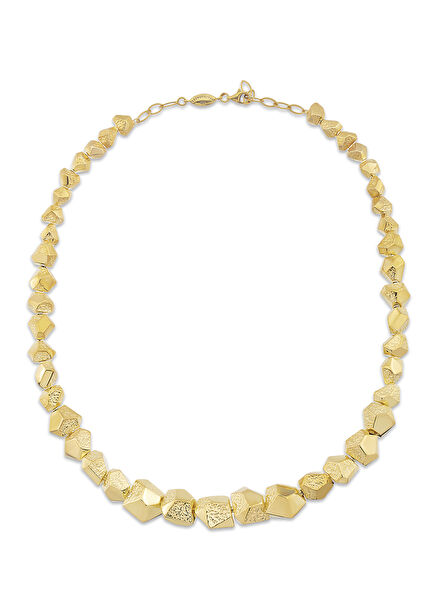 Crystal 925 Sterling Silver 24K Gold Plated Women's Necklace