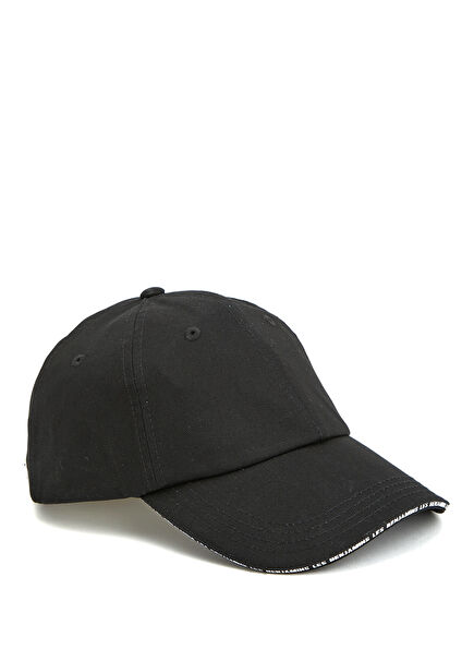 Black Logo Printed Men's Hat