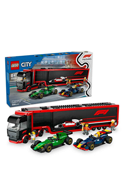 City RB20 & AMR24 F1 Car F1 Truck 1086 Pieces 8+ Years Old Building Toy 60445