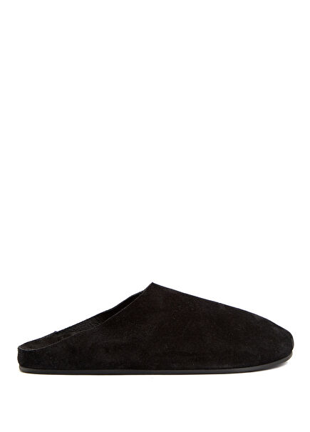 Black Women's Leather Slippers