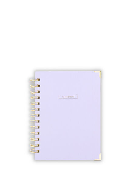 Spiralli Lila Notebook Çizgi Sayfalı Defter