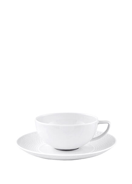 Bicos White Porcelain Teacup and Saucer
