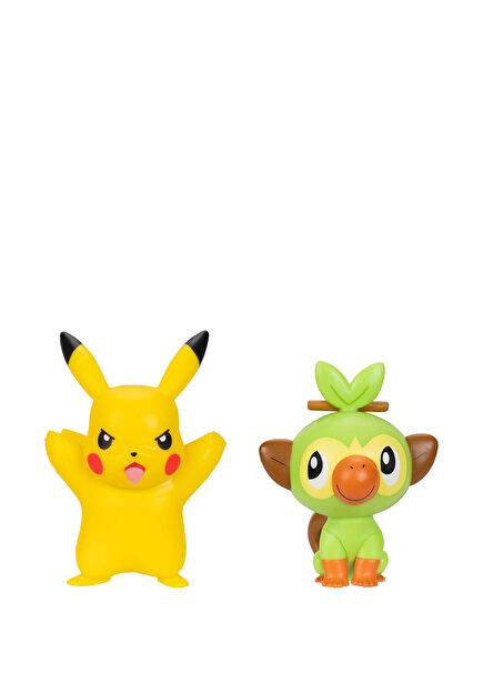 Pikachu ve Grookey Battle 2'li Figür Oyuncak Seti PKW4075