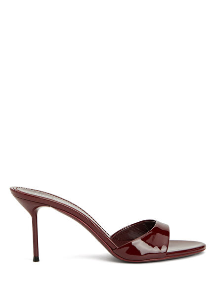 Burgundy Women's Leather Slippers