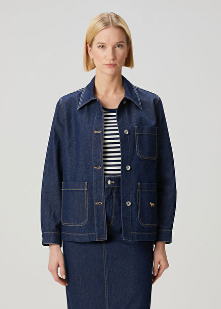 Workwear Navy Blue Denim Jacket