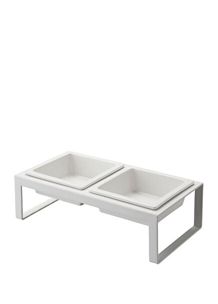 Tower White Food Bowl