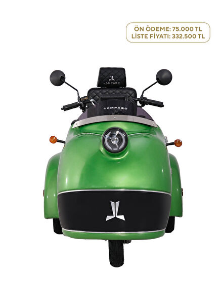 Elektrikli Yeşil Siyah Moped Motosiklet 