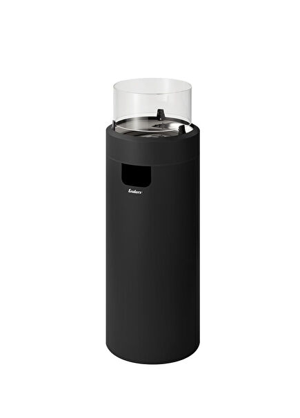 Nova Black Firepit LED Gas Fire Pit