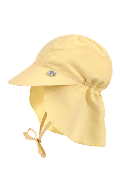 Flap Hat Pale Yellow UV Protection Unisex Kids Hat