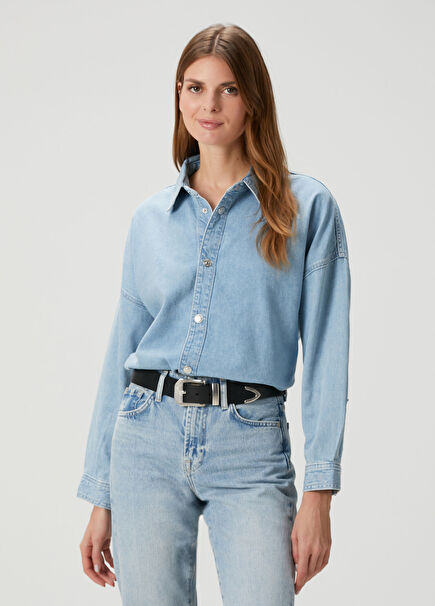 Relaxed Fit Mavi Denim Gömlek