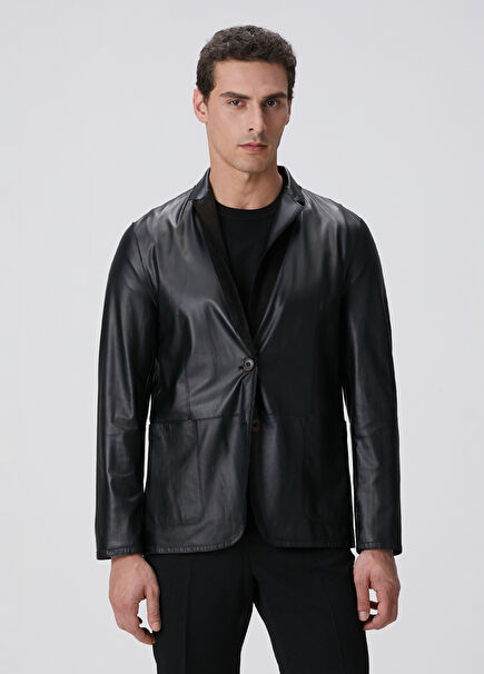 Black Double-Sided Leather Jacket