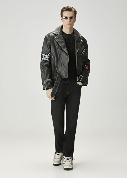 Black Leather Coat