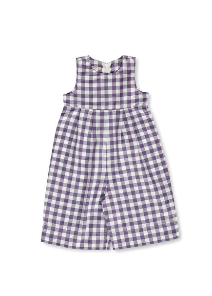 Lia Lila Ekoseli Kız Çoçuk Tulum