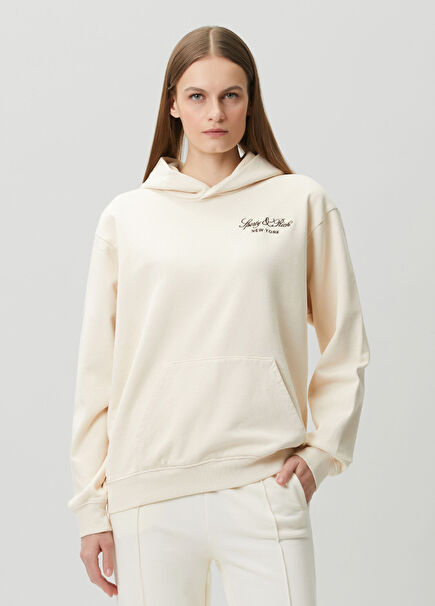 Vendome Ekru Kapüşonlu Sweatshirt