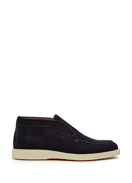 Derroit Navy Blue Men's Suede Boots