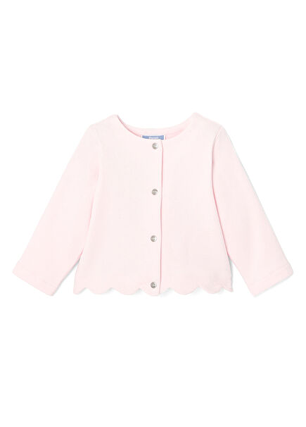 Thick Woolen Dusty Pink Baby Girl Cardigan