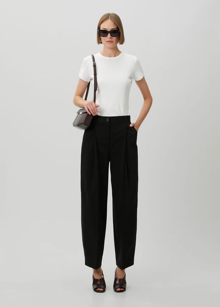 Black Pleated Trousers