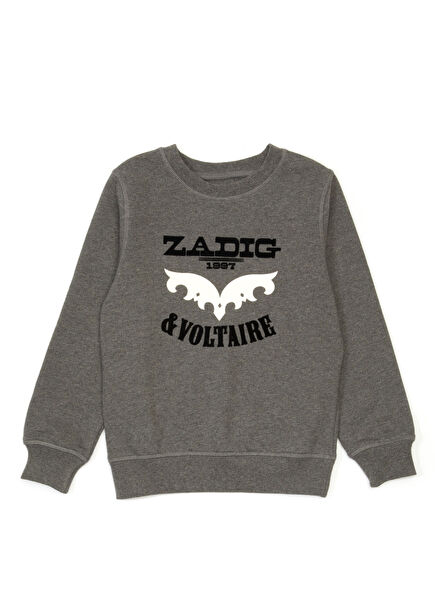 Koyu Gri Erkek Çocuk Sweatshirt