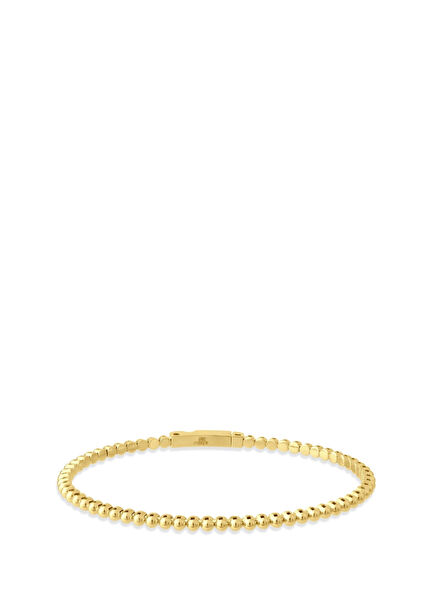 Pıtırcık Top Esnek Kelepçe 14 Ayar Altın Kadın Bileklik