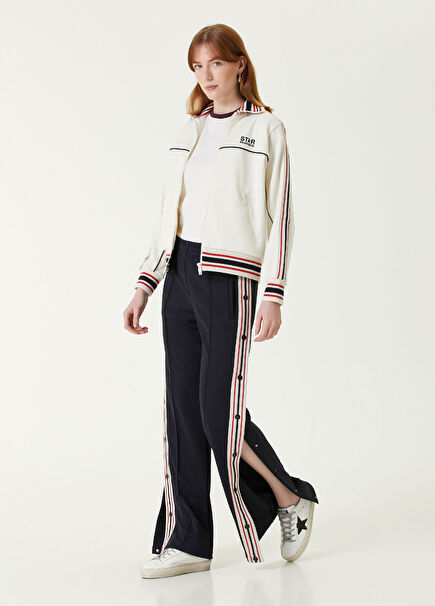 Lacivert Şeritli Eşofman Altı