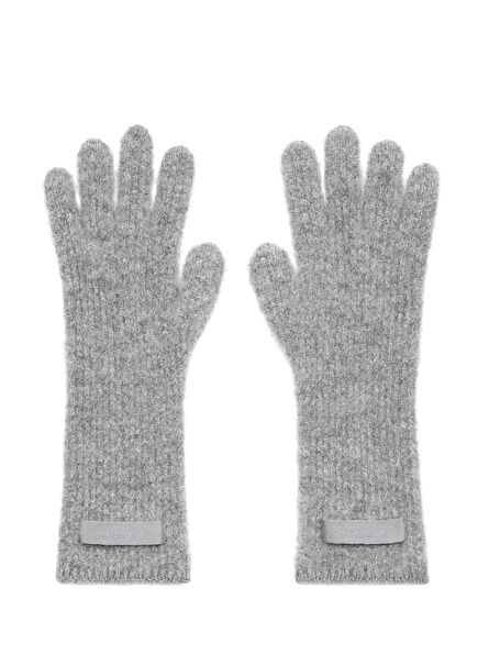 Gri Kadın Yün Eldiven