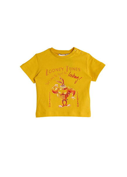 Sarı Kısa Kollu Erkek Bebek T-shirt