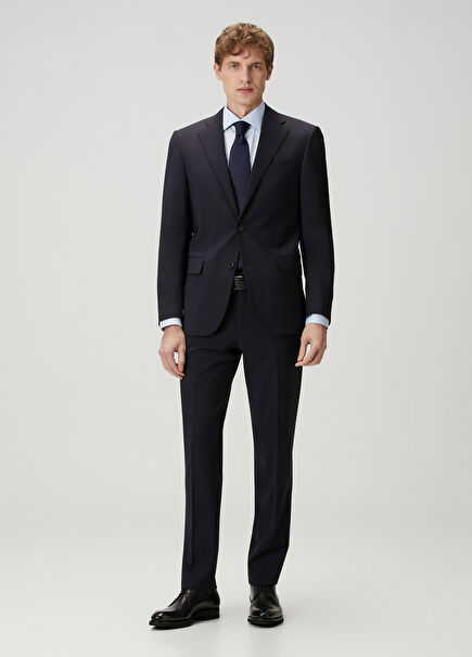 Lacivert Stretch Yün Takım Elbise