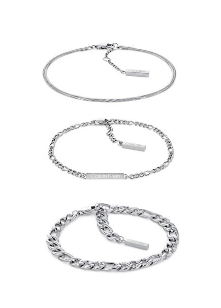 CKJ35700003 Metallic Grey Steel Unisex Bracelet