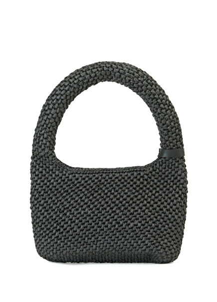 Luna Black Women's Paper Straw Bag
