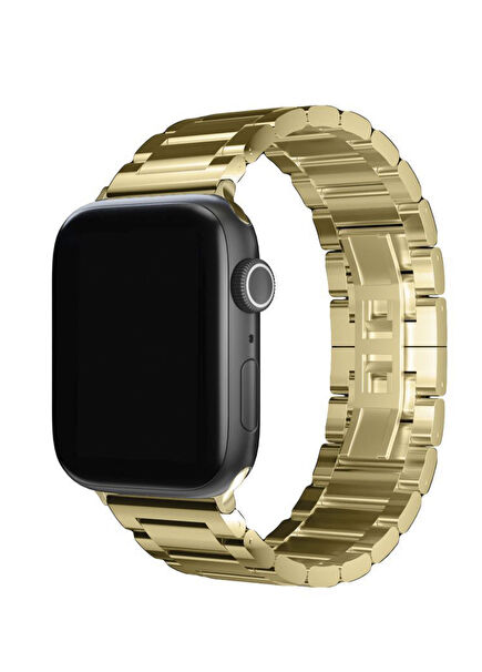 Gloss Loop Apple Watch 38/40/41 mm Uyumlu Gold Çelik Kordon