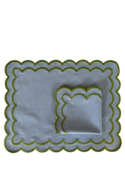 Florence Blue American Service And Napkin Set