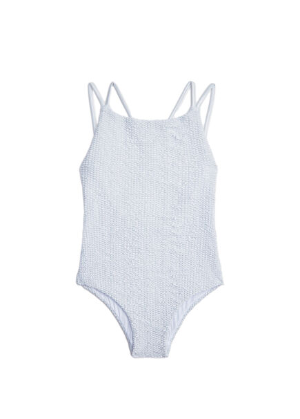 Tiana Grey Girls' Swimsuit with Burgle Fabric