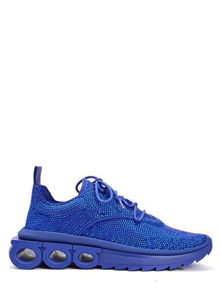Mavi Mikro Taşlı Erkek Sneaker