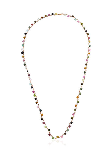 Turmalin Uzun 14 Ayar Altın Kadın Kolye