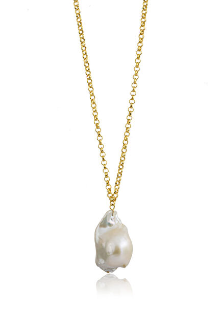 Venus 24 Karat Gold Plated Baroque Pearl Women Necklace
