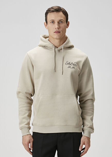 Orchard Koyu Bej Kapüşonlu Sweatshirt