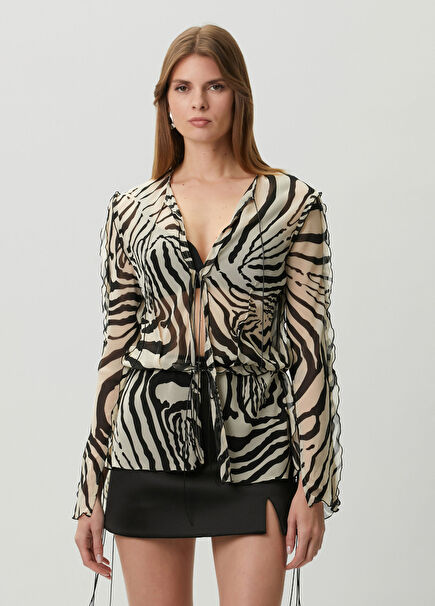 Trecy Beige Brown Mini Dress