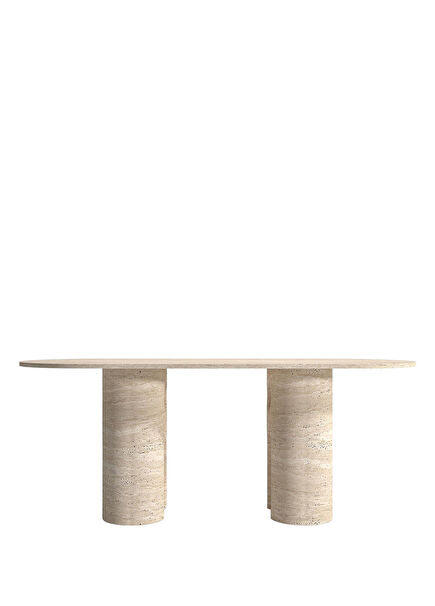 Savannah Beige Travertine Dining Table