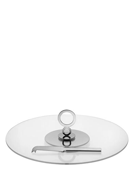 Venezia Glass Cheese Serving Set & Knife