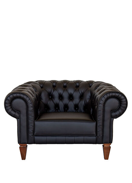 Vivaldi Siyah Deri Chester Berjer