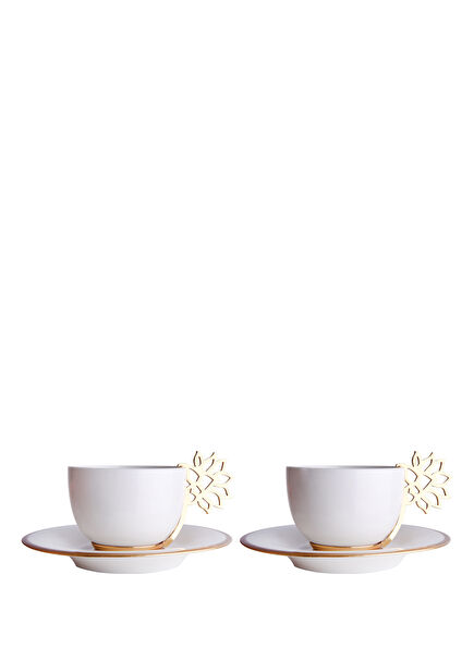 Lotus Exclusive Porselen 2li Kahve Fincanı Seti