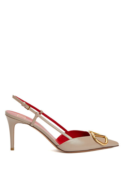 VLogo Powder Leather Heels