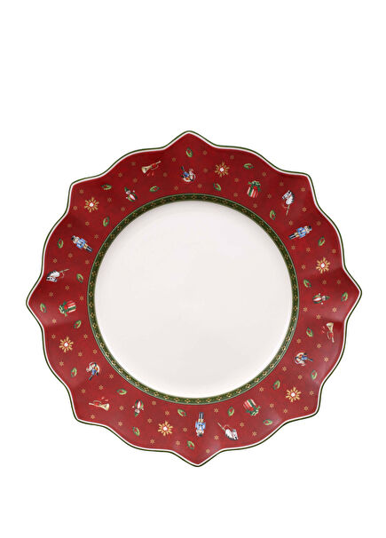 Toy's Delight Christmas Red Porcelain Dinner Plate 29 cm