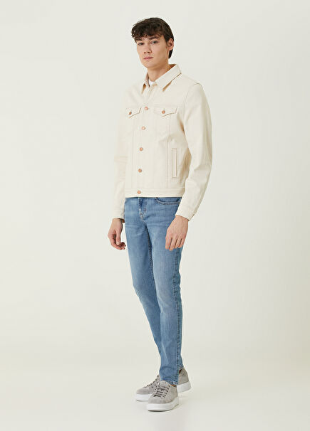 Slimmy Tapered Açık Mavi Stretch Jean Pantolon