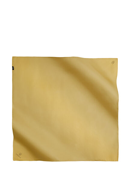 Mink & Gold Silk Twill Women's Scarf 88x88 cm