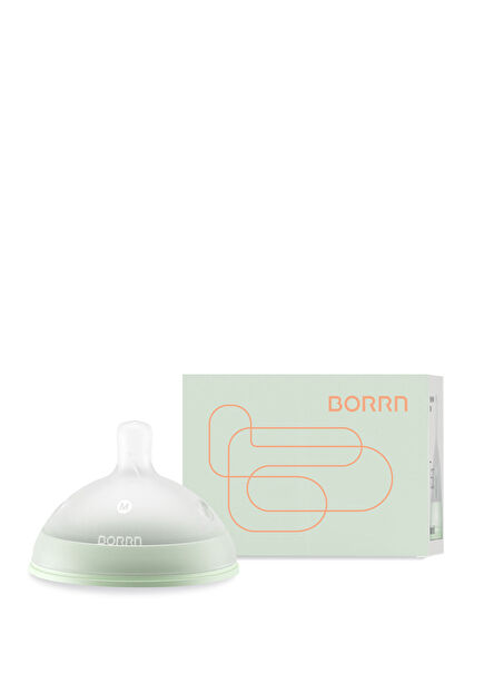 Anti-Colic Silicone Medium Flow Green Baby Bottle Nipple