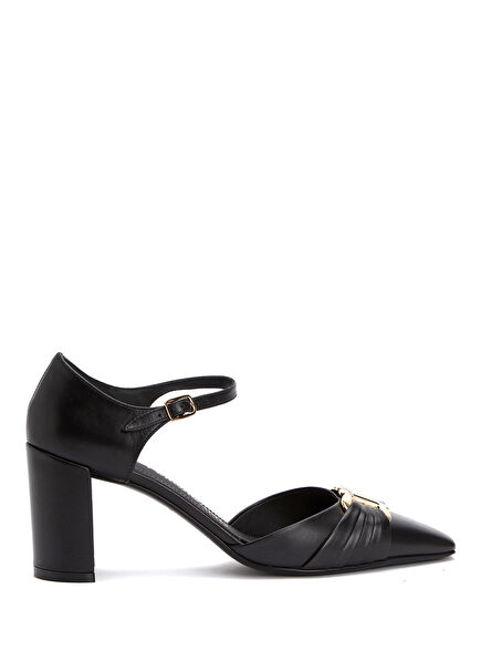 Midea Black Leather Heels