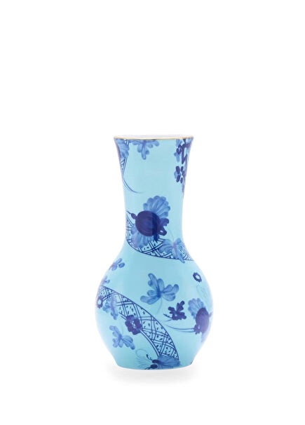 Oriente Italiano Iris Tulip Blue Vase
