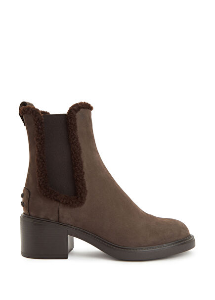 Koyu Kahverengi Kadın Süet Chelsea Bot