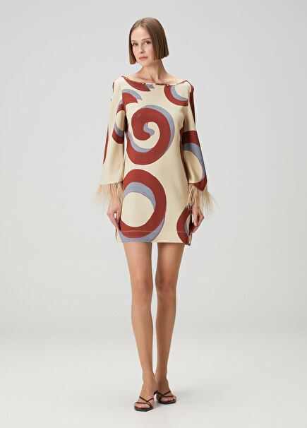 Kyra Sabra Beige Mini Dress